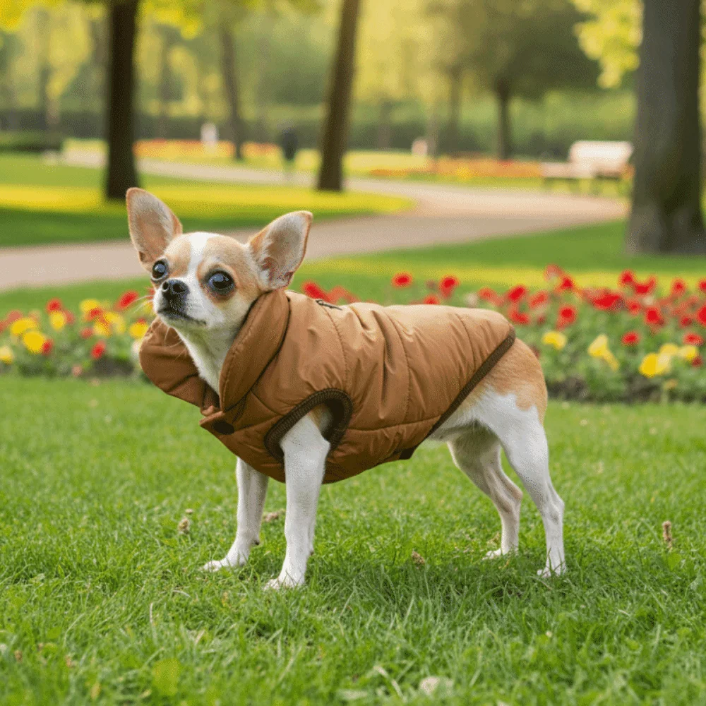Household Waterproof Winter Dog Coat Fleece Thickened Dog Vest Warm with D Shape Ring Puppy Costume Outdoor