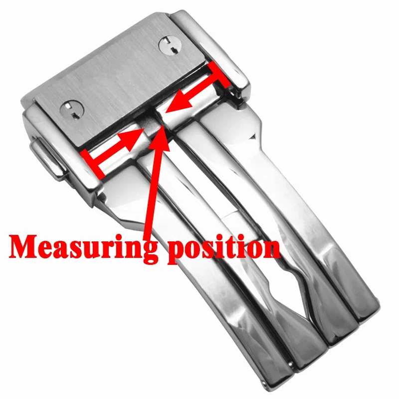 Stainless Steel Watch Strap with Folding Clasp – Fits 20mm, 22mm, 24mm