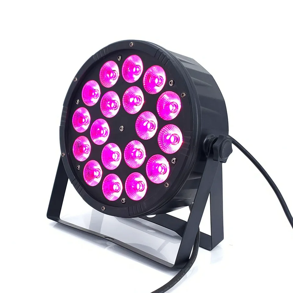 LED Flat SlimPar RGBWA UV 6in1 18x18W DJ Wash Light Stage Dmx Par