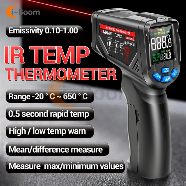 D:S=12:1 Digital Food Thermometer Laser Thermometer Gun Kitchen