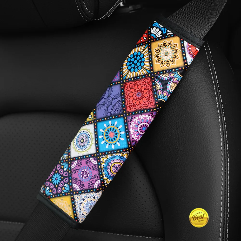 Car Seat Belt Shoulder Guard Pads Covers Protective Sleeve Bohemian Style Insurance Belt Shoulder Protection Auto Accessories seat belt protection,seat belt covers,seat belt protector,safety belt shoulder guard