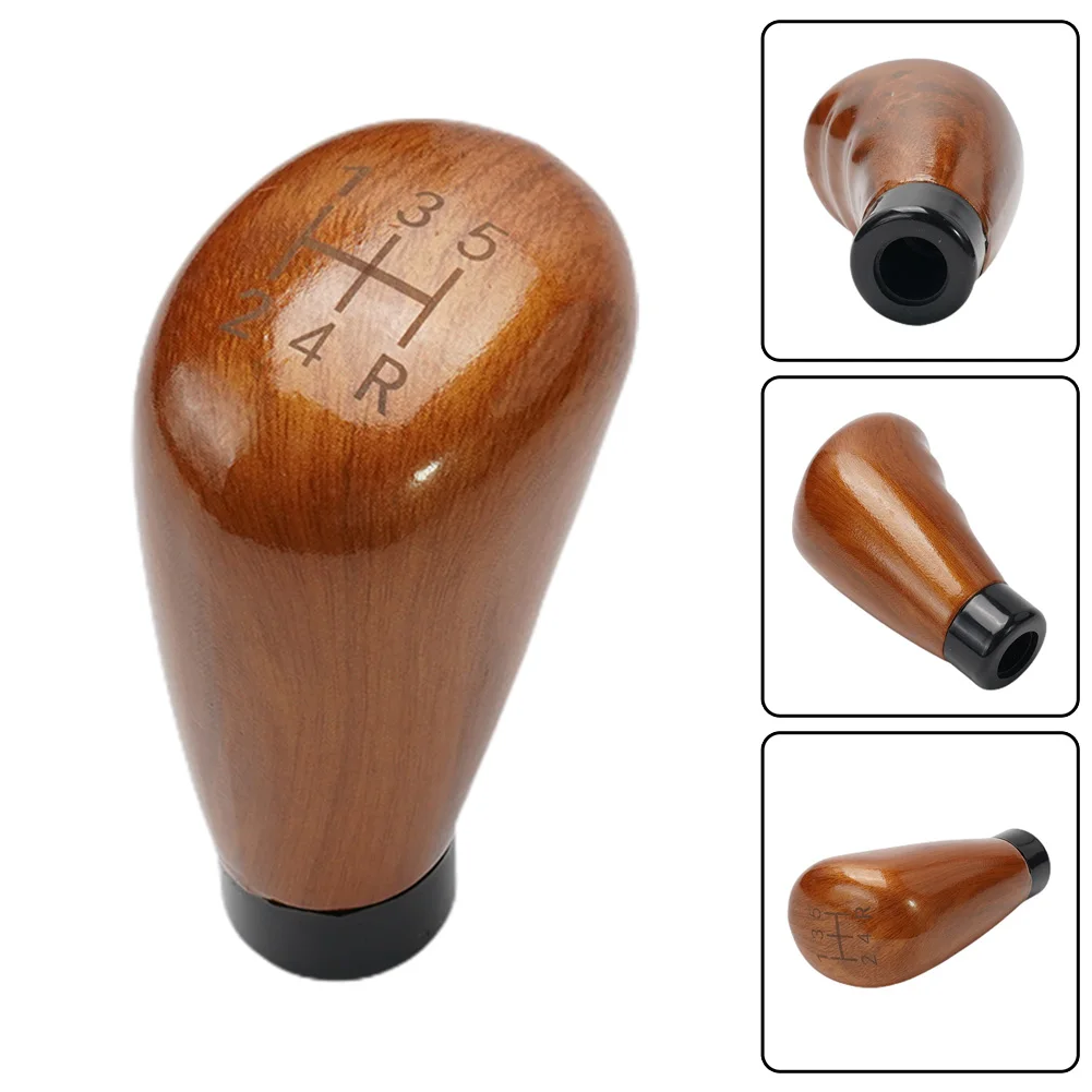 

Accessories Gear Shift Knob Brown Mahogany Texture Car Fittings Manual Parts Replacement Shifter Gear Stick Imitation Peach Wood