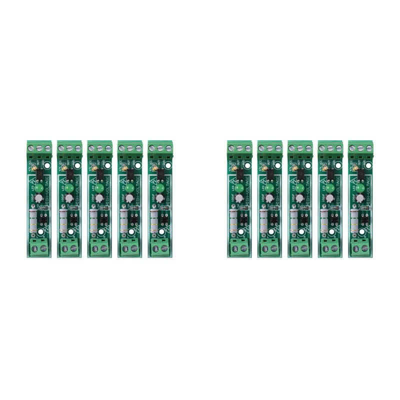 10PCS AC 220V Optocoupler Isolation Module Voltage Detector Board TTL 3-5V SCM Testing For Microcontroller Adaptive PLC-ABJU