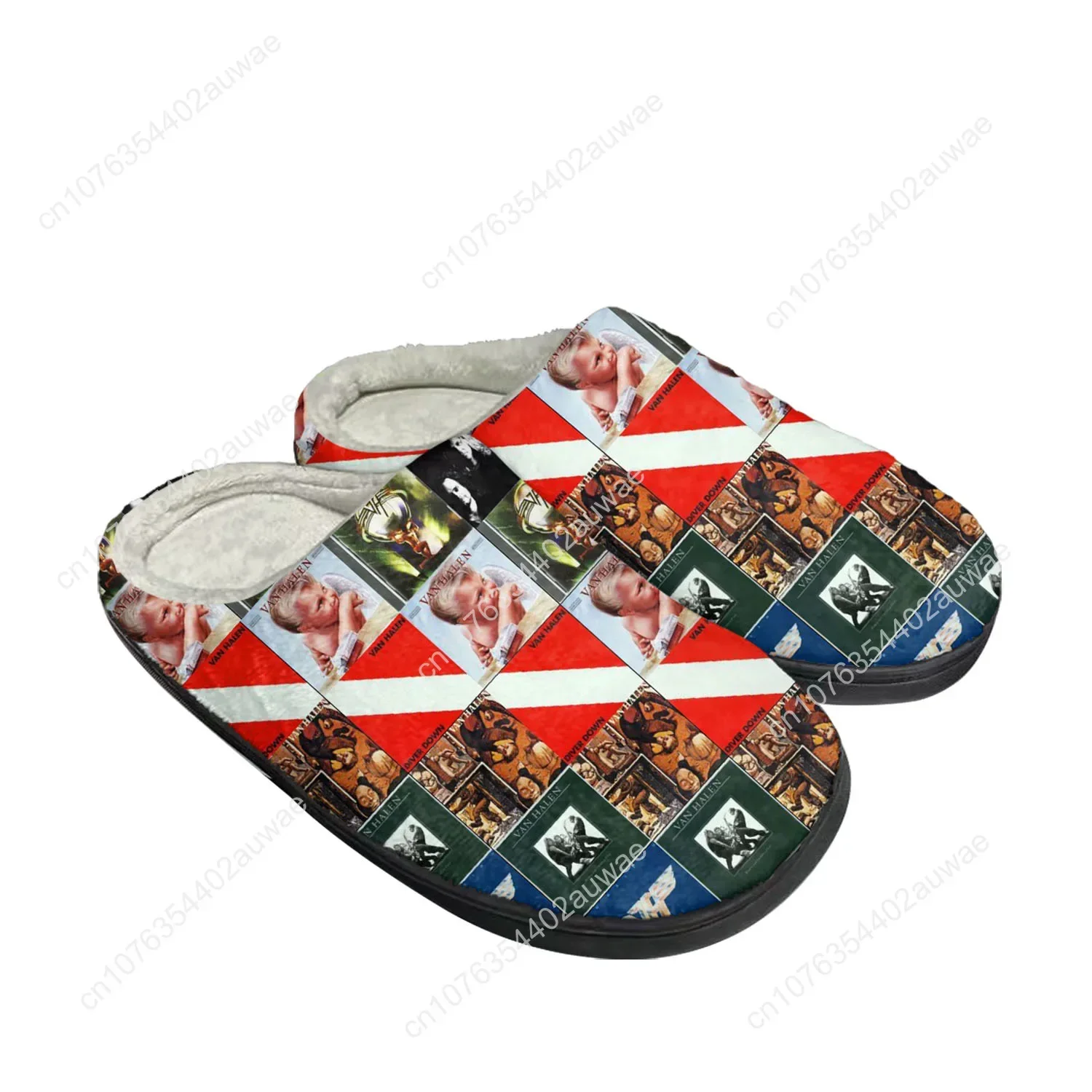 Van Evh 5150 Stripes Halen Home Cotton Slippers High Quality Mens Womens Youth Boy Girl Keep Warm Shoes Custom Thermal Slipper