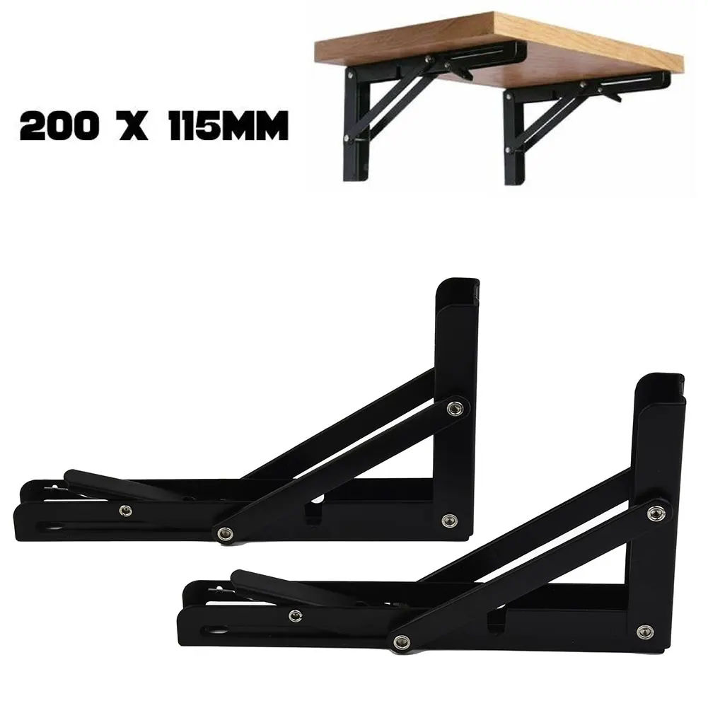 2x 200*115mm Campervan Folding Bracket Table Shelf Motorhome Caravan