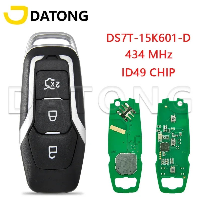 

Datong Wolrd Car Remote Control Key Fit For Ford Mondeo 2.0T KUGA Mustang Edge DS7T-15K601-D ID49 Chip 434MHz Replace Keyless Go