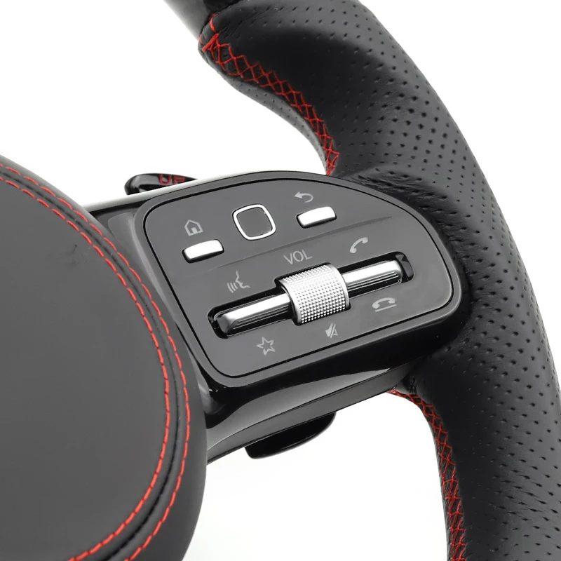 カーボン車のステアリングホイールレッドステッチメルセデスベンツ AMG