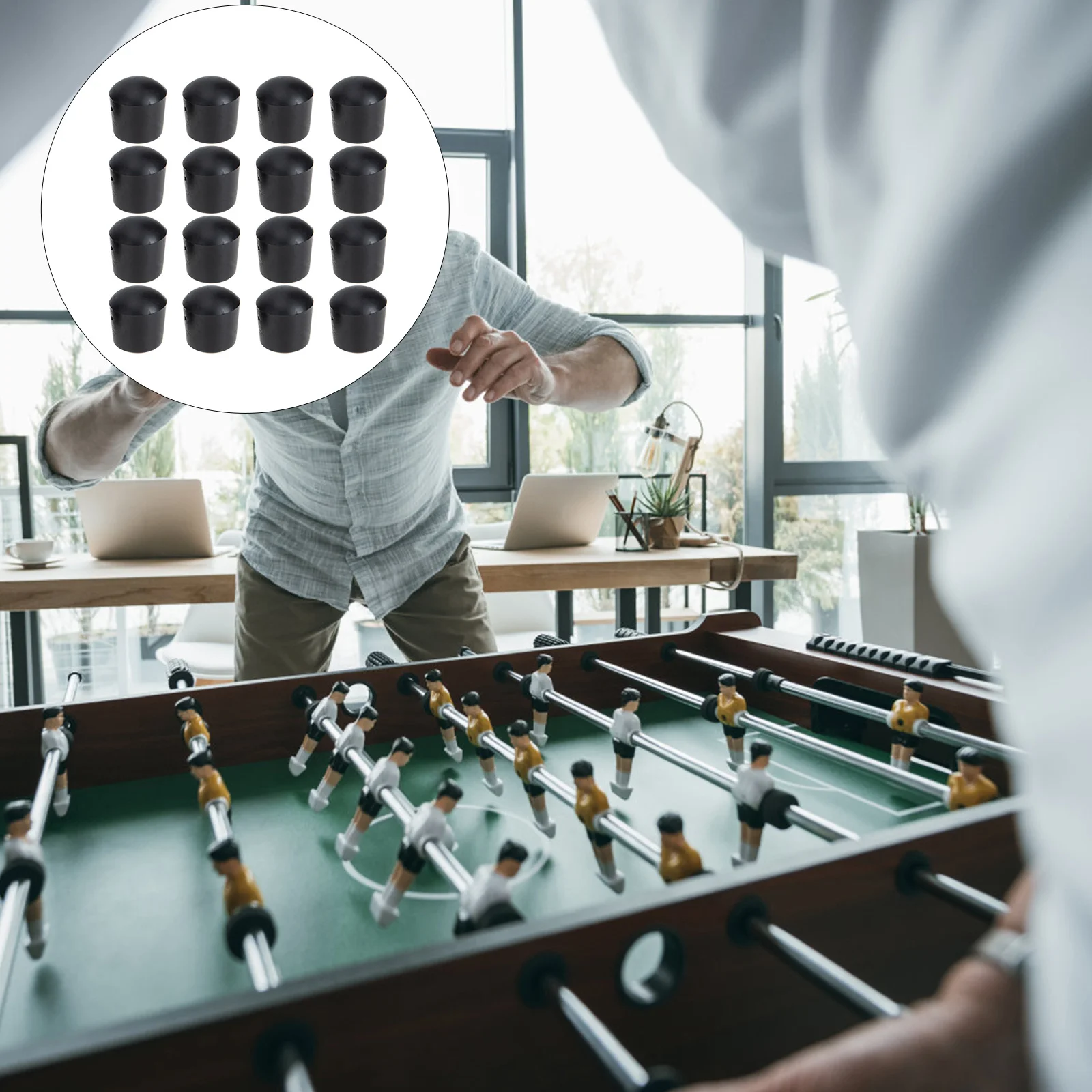 Table Football/Soccer Rubber 1/2'' 16 Pcs Foosball Machine Rod End Caps Table Football/Soccer Rubber 1/2'' 16 Pcs Foosball Machine Rod End Caps