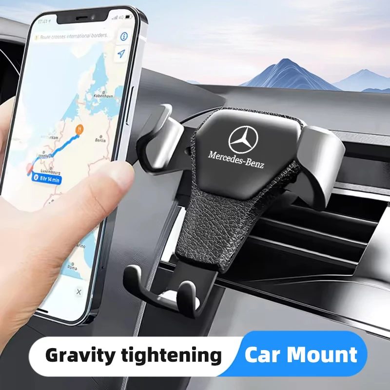 Gravity Car Phone Holder Air Vent Clip AMG Logo Mount GPS Stand