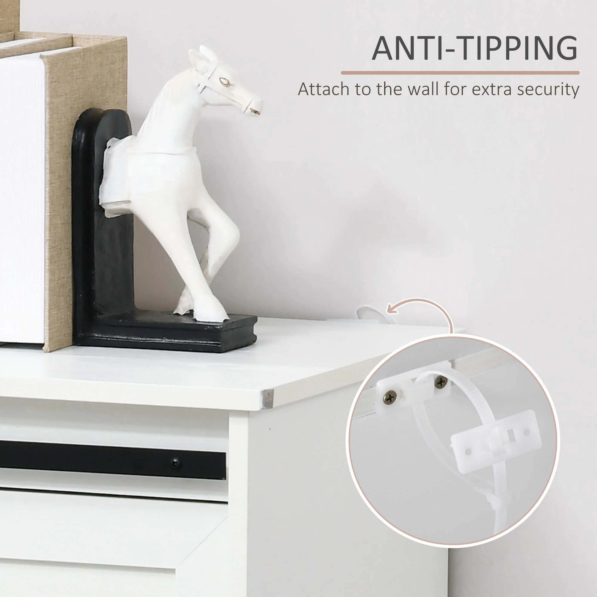 Homcom Farmhouse Coffee Bar Cabinet, Kitchen Sideboard, Buffet Cabinet