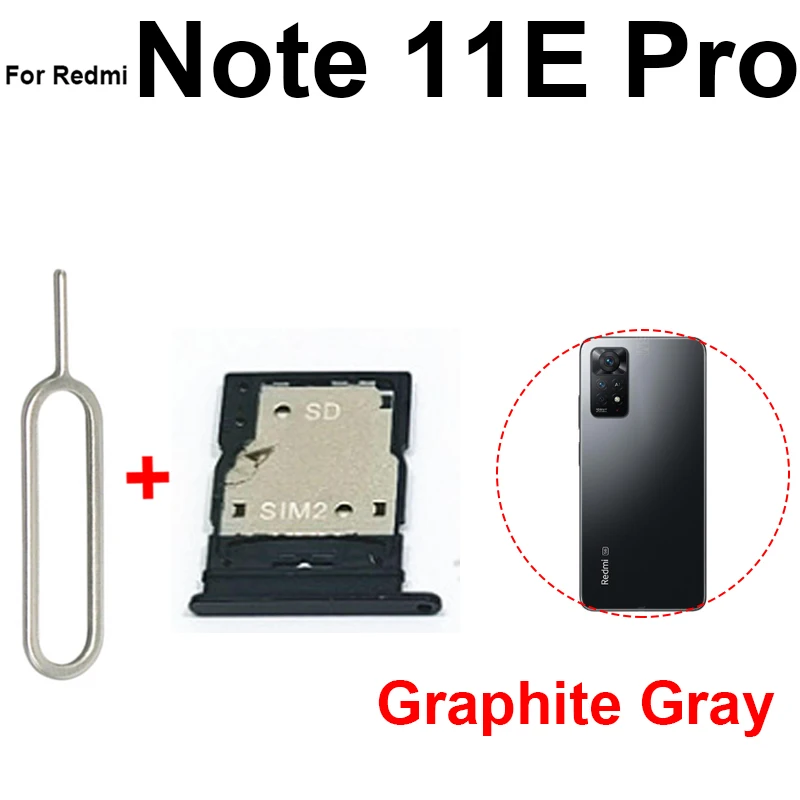 Sim Card Tray For Xiaomi Redmi Note 11SE 11E 11E Pro SIM Card Slot