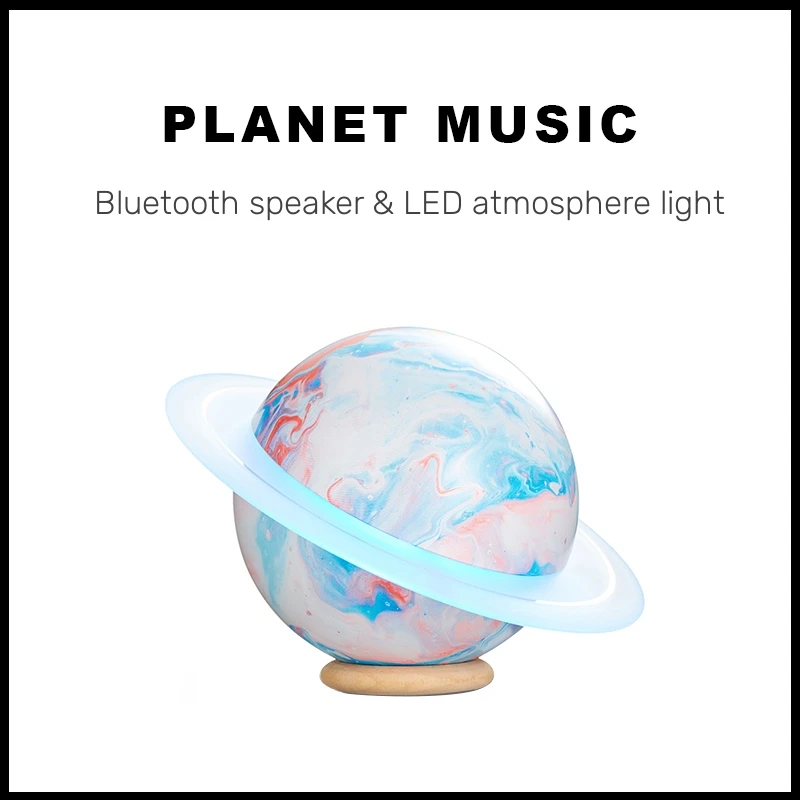 

Портативные беспроводные Bluetooth-колонки, креативная личность, крутая Настольная мини-звуковая коробка, светодиодная атмосфера, искусственная музыка, планета, моделирование