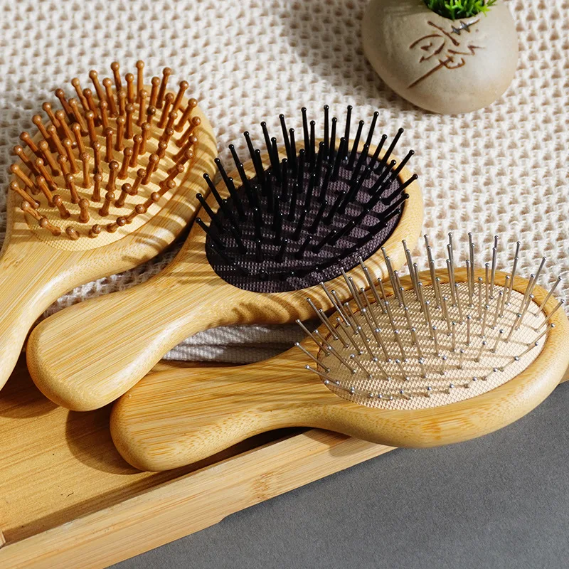 

1PC Wood Comb Professional Healthy Paddle Cushion Hair Loss Massage Brush Hairbrush Comb Scalp Hair Care Healthy Bamboo Comb