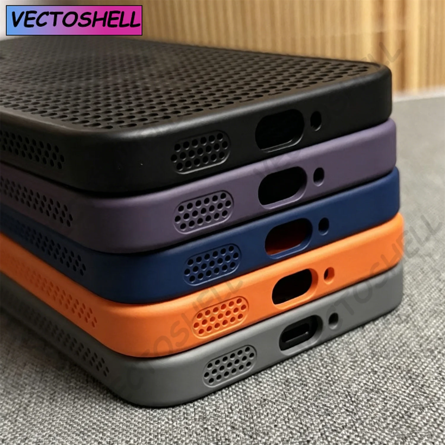 Cooling Breathable Mesh Heat Dissipation Shockproof Hard Case
