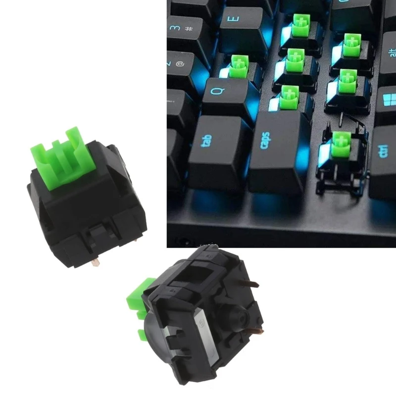 

4Pcs RGB Green Axis Switches for Razer Blackwidow Elite Gaming Keyboards Cross Shaft Switch for Mechanical Keyboard