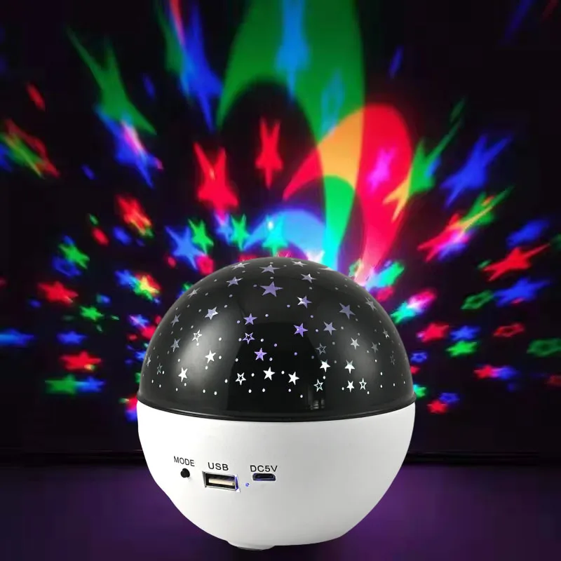 LED Night Light Projection 7 Color Mixed Bluetooth Speaker Dance Rotating Magic Atmosphere Lamp For Home Birthday Party