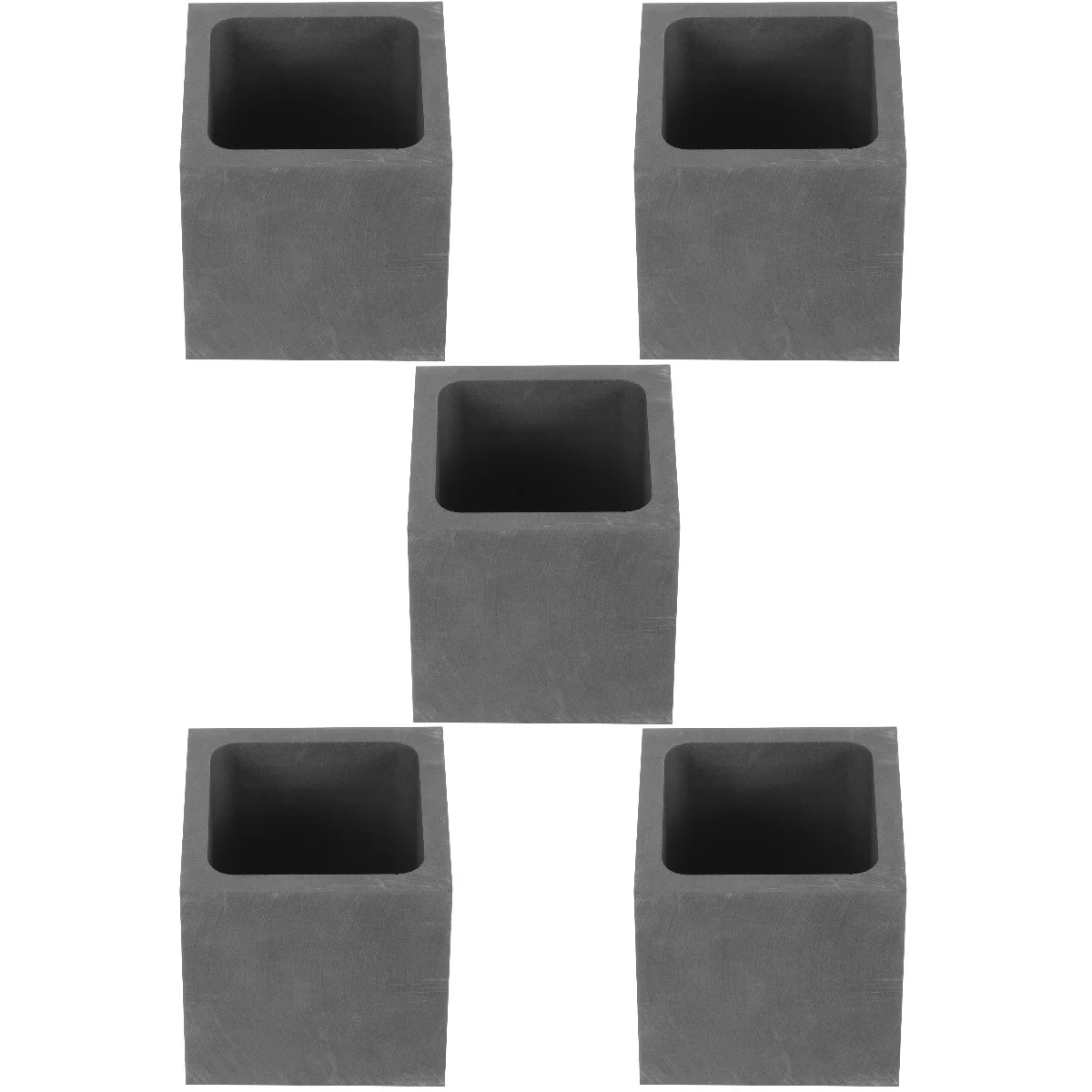 

5 Pack Square Mold Melting Silver Supply Graphite Mould for Casting Tool Gold Ingot