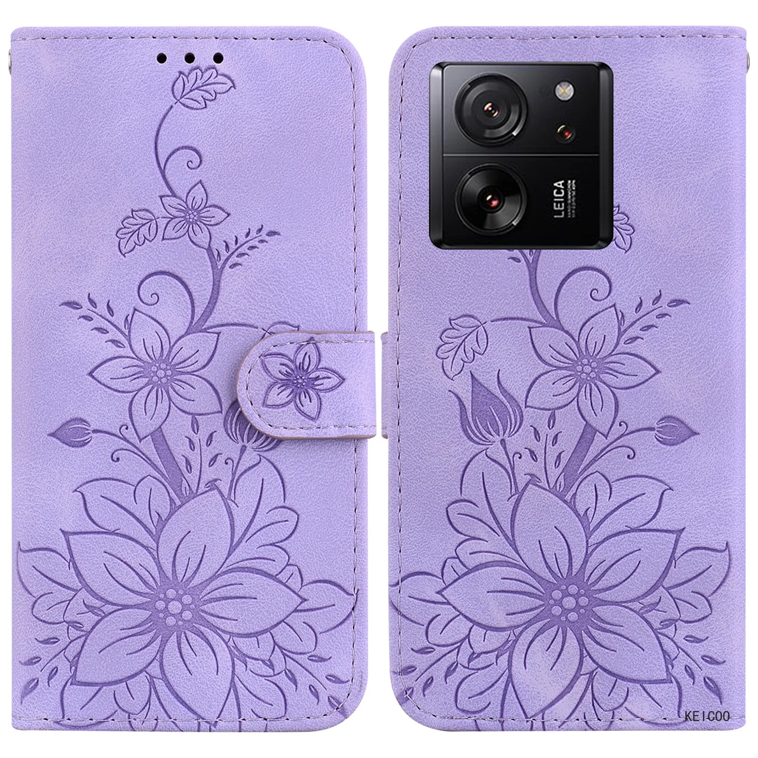 Fashion Shell Per Xiaomi Redmi 13T K60 Ultra Pro 13Tpro Muslimy Lily Print Pattern Custodia In Pelle Simplicity Cover