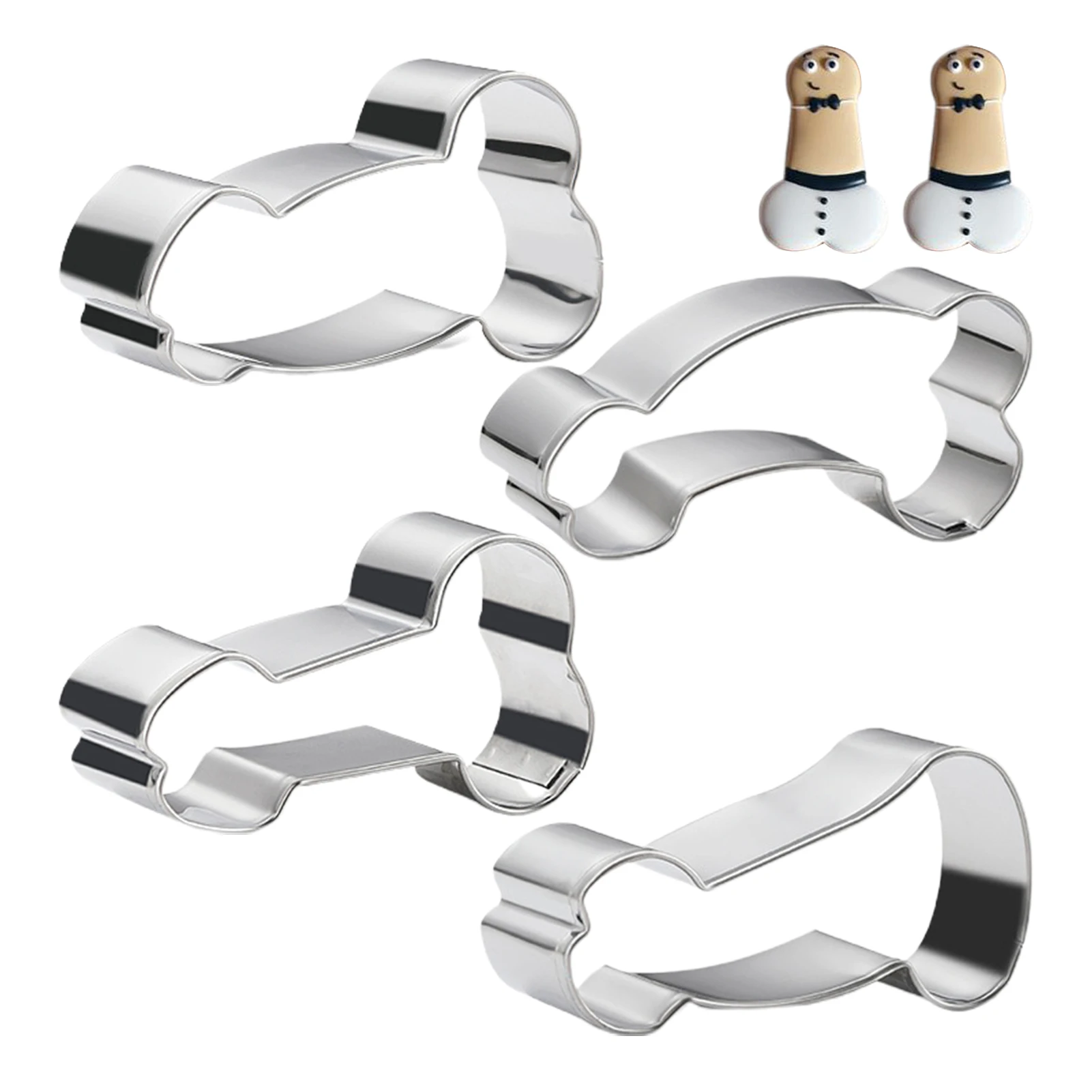 4pcs Cookie Cutter Funny Penis Fondant Valentine's Day Kitchen Biscuit Home  DIY Pastry Easy Clean Stainless
