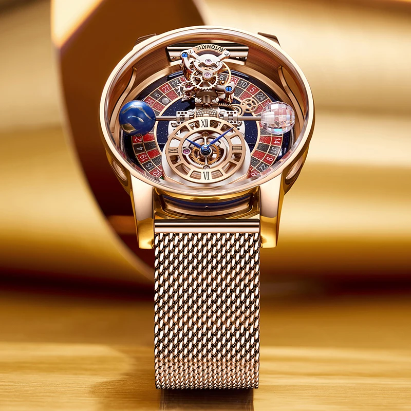 2023 New PINDU Design Men Watch Top Brand Luxury Jacob&Co Transparent Celestial Body Quartz Roulette Watch for Men Montre Homme