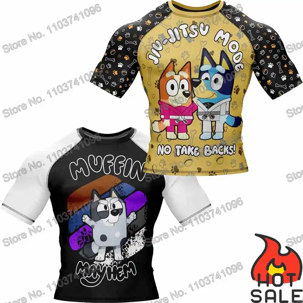Heeler Rollers Surf Clothing BJJ MMA Men Rash Guard Short Sleeve Diving T-Shirt Tight Swimwear Summer Beach Floatsuit Women GYM