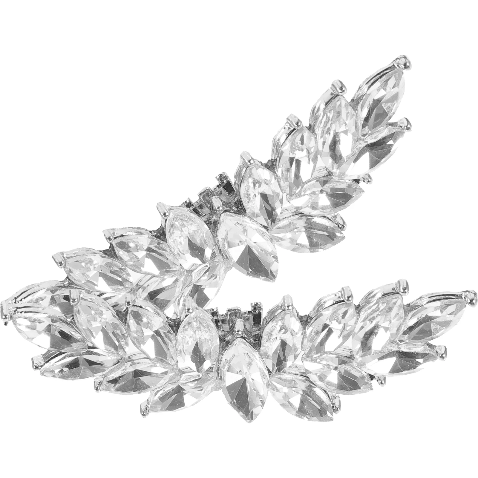 

1 Pair of Detachable Shniy Shoe Clips Accessories Alloy Crystal Party Buckles for Bride Women Wedding