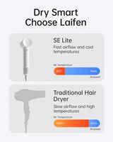 Sèche-cheveux Laifen SE LITE, faible bruit, 150 millions d'ions négatifs, séchage rapide, pour la maison, les voyages, les soins capillaires, équipement de salon de beauté 7
