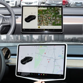 Per Tesla Model 3 Y cornice dello schermo in silicone per auto protezione del bordo di visualizzazione copertura protettiva del controllo centrale accessori anticollisione