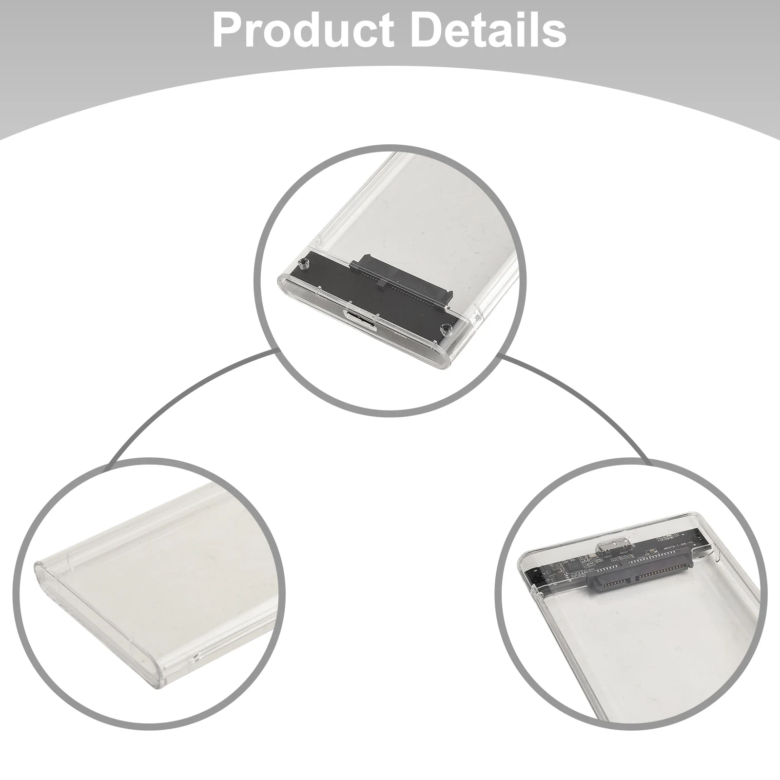 ?   USB 3.0/타입 C HDD 인클로저 2.5인치 SATA SSD 외장 하드 드라이브 케이스 고속 투명 하드디스크 박스 도구