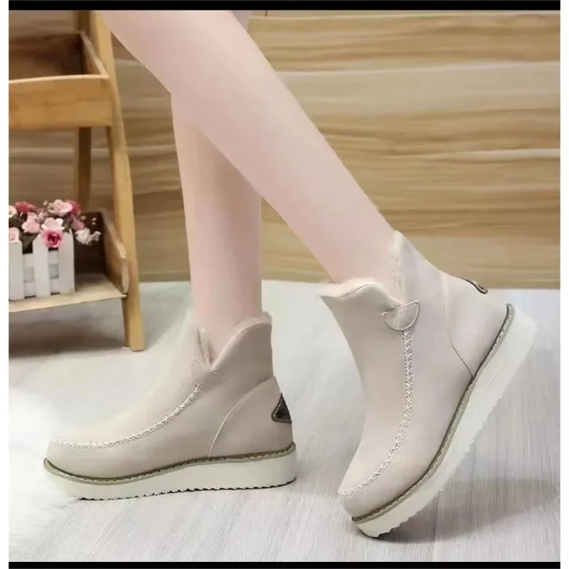 Women Snow Boots Winter 2023 Fashion Casual Warm Shoes for Women Slip on Lady Comfort Female Ankle Boot Footwear Botas De Mujer - 4