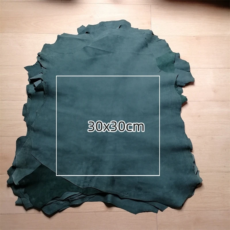 두꺼운 잉크 그린 안티 캐시미어, 1mm 첫 번째 레이어 가죽 진짜 가죽 원단. 의류 안감 DIY 신발. 전체 양가죽