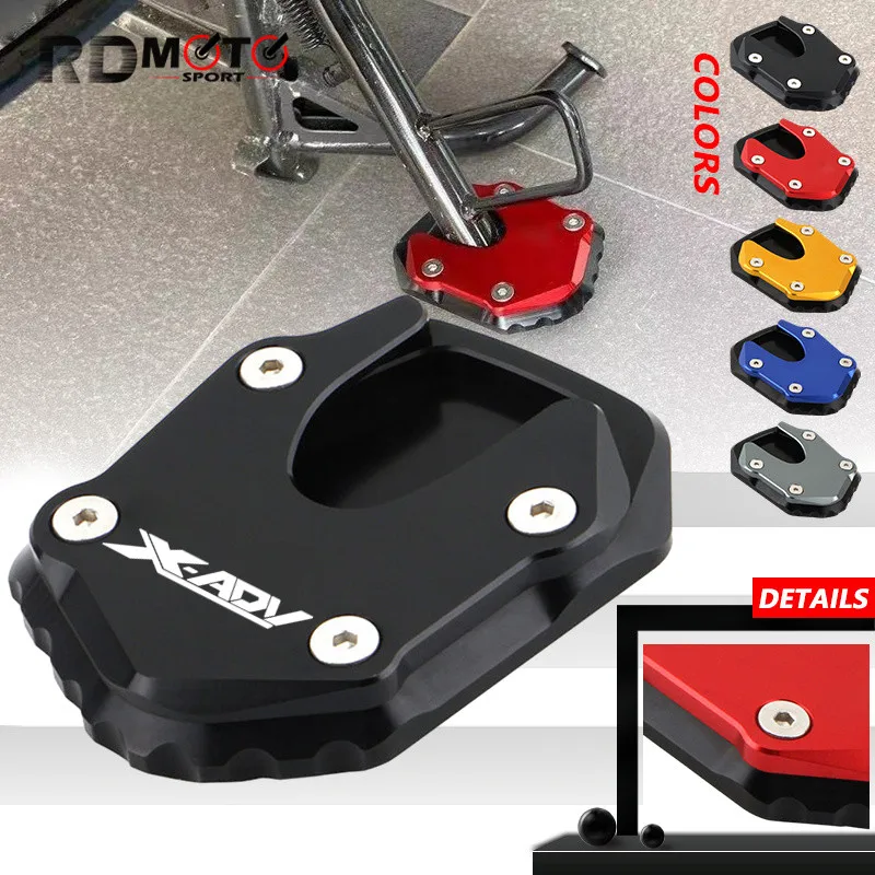 

NEW XADV Motorcycle CNC Kickstand Side Stand Extension Pad Enlarger Support Plate For HONDA X-ADV 750 xadv750 2021 2022 2023
