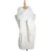 Solid Thickened Large Scarf Girls Winter New Korean Sle Winter Student All-Match Shawl Scarf White Women 1