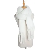 Solid Thickened Large Scarf Girls Winter New Korean Sle Winter Student All-Match Shawl Scarf White Women 1