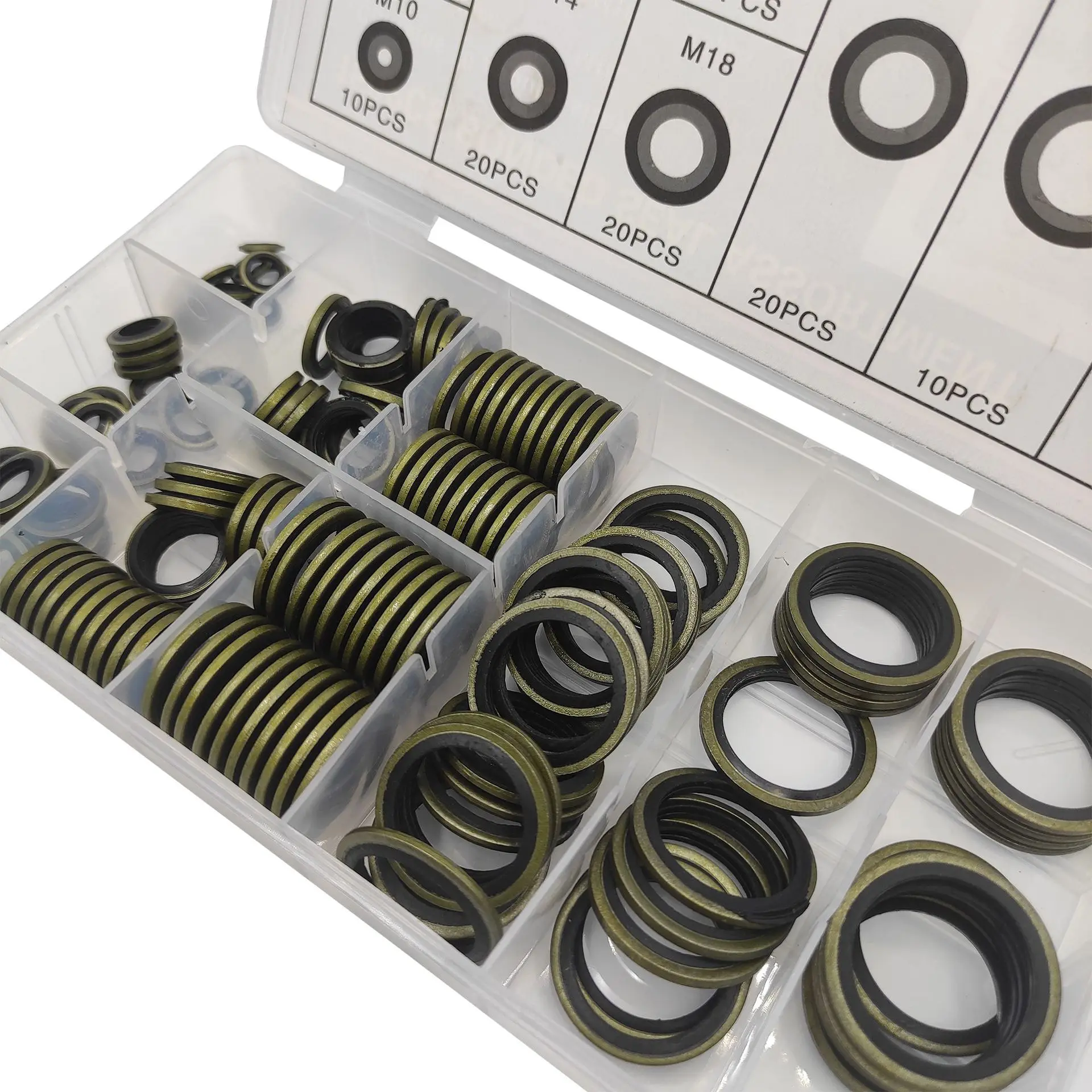 Automotive Dowty Bonded Seal Washer Assortment 150 Piece
