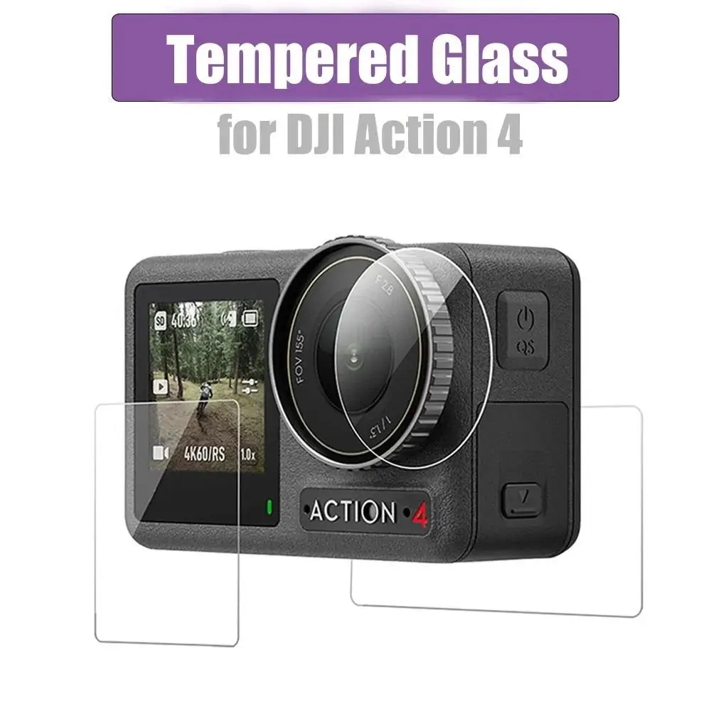

Tempered Glass For DJI Action 4 Lens Protection Scratch Resistant Film For DJI Osmo Action 4 Camera Screen Protector Accessories