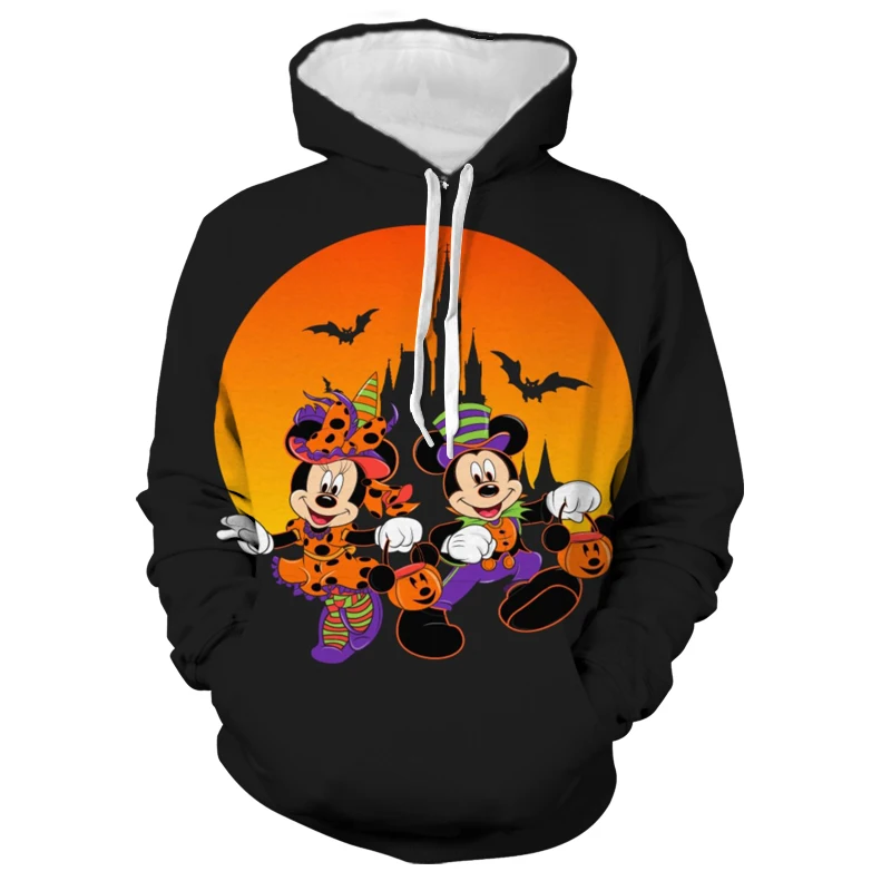 

2022 Fall New Horror Halloween Disney Brand Stitch and Mickey Minnie Cartoon Sweatshirts Fashion Girls Hoodie Men Streetwear