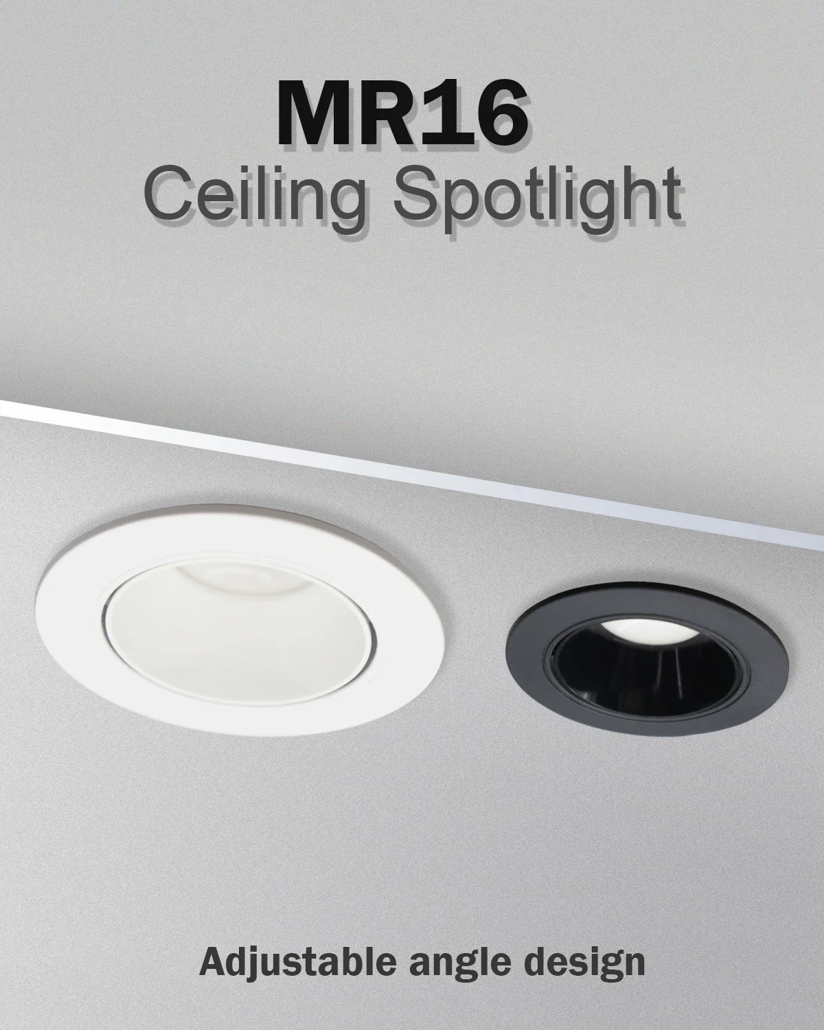 Description Picture 2 of item1-10pcs Ceiling Spotlights 5W LED Downlight MR16 Energy Saving DC 12V 24V Warm light Angle Adjustable Rotating Indoor Lighting