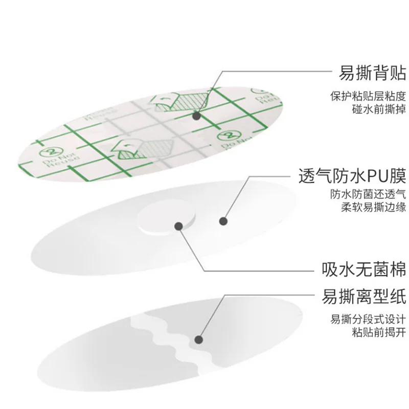 10pcs/set Baby Boys Girls Oval Bandages PU Cotton Ear Protection Children Bathing Swimming Waterproof Ear Protection Band Aid