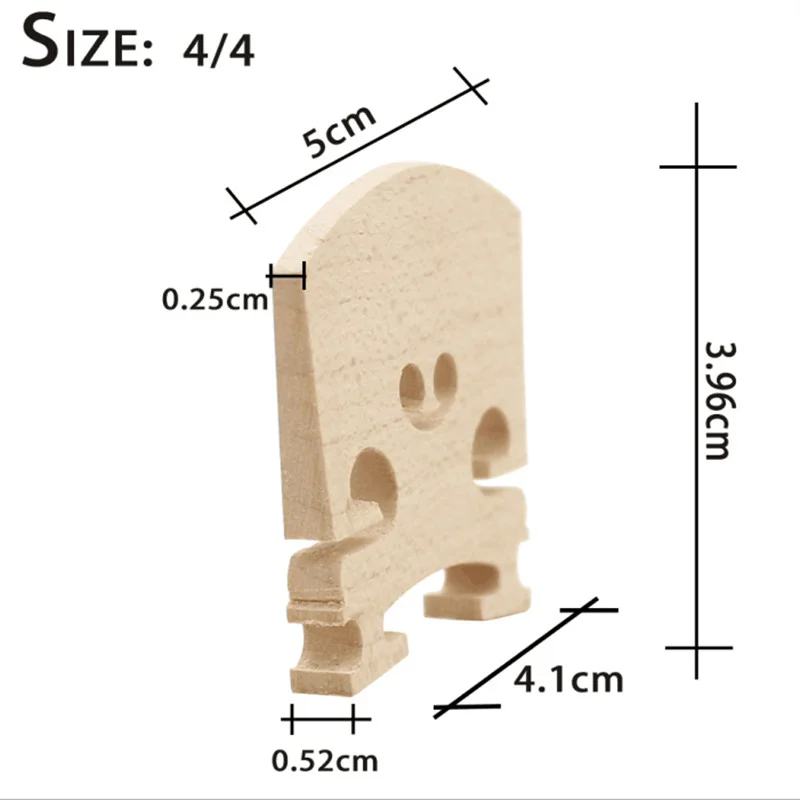 Maple Wood Regular Acoustic Violin Bridge 1/8 & 1/4 & 1/2 3/4 4/4 Optional Sizes Violin Bridges