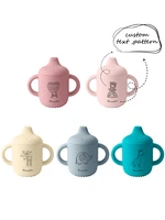 1PC Personalized Silicone Baby Cup BPA Free Leak-Proof Non-Slip Feeding Cup for 6M+ Infants Custom Name Design Baby Stuff 1