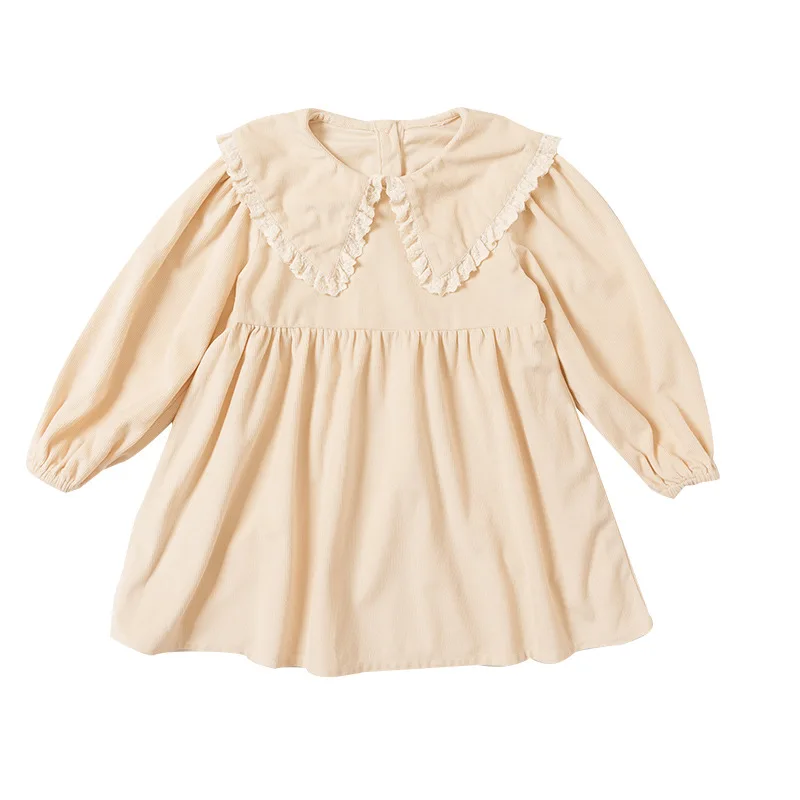 

2 To 8 Years, Corduroy Little Girls Dress Autumn 2024 New Baby Children's Dresses Kids Spring Fall Party Clothes Long Sleeve