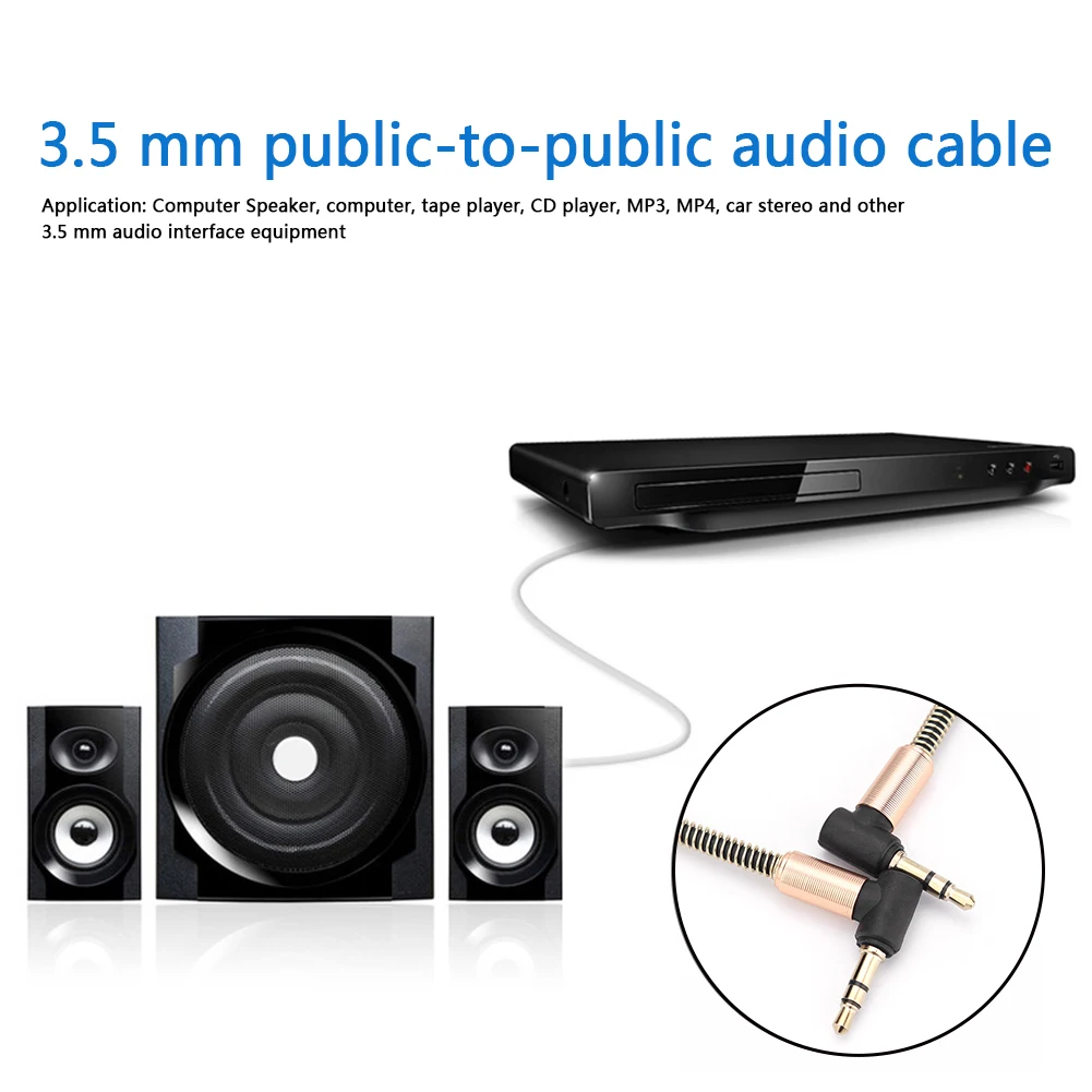 Multi-functional 3.5mm to 3.5mm Male Plug Audio Connector  Practical Classic Cable Car Aux Converter Adapter for MP3