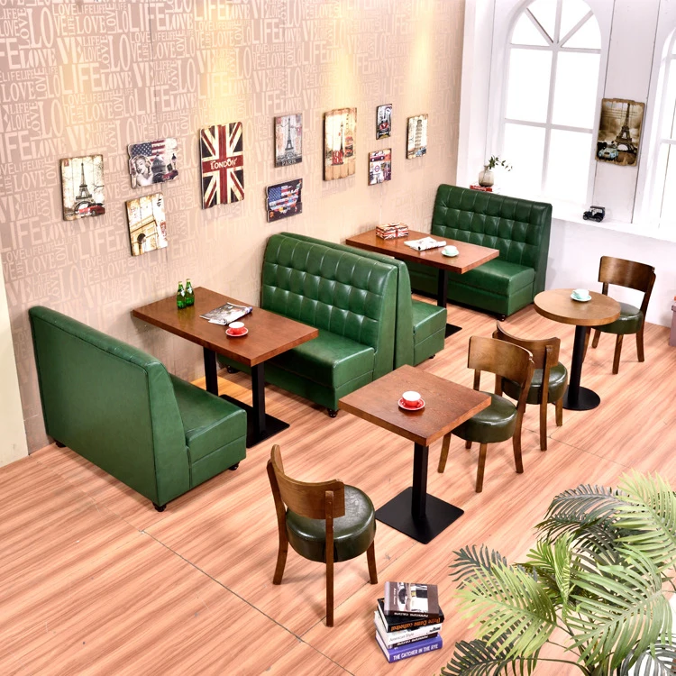 

Dessert Shop Sofa Table and Chair Combination Coffee Shop Negotiation Combination Sofa Leisure Card Slot Custom Furniture