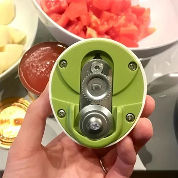 manual can opener, portable can opener, kitchen can opener, adjustable can opener, anti slip can opener, easy twist opener, jar opening tool, kitchen gadgets, handheld can opener, compact kitchen tool, manual jar opener, food can opener, household kitchen 6