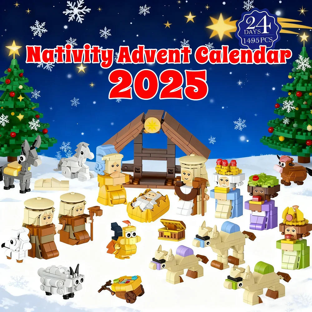 Calendario De Adviento 2025 De 12 Bloques De Dinosaurios, Mini Figuras Que Se Unen En Un T-Rex Gigante, Para Niños 3-12 Años