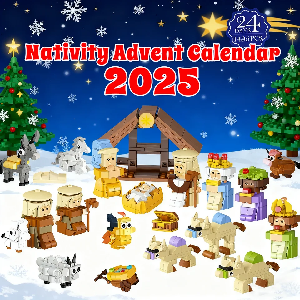 Calendario De Adviento 2025, Bloques De Construcción De 24 Días De