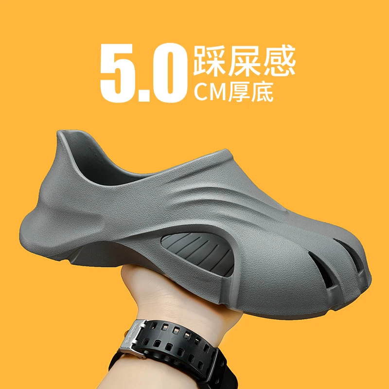 Sandals Men New Summer Beach Shoes Luxury Designer Soft Casual Slippers Comfortable Outdoor Flip Flops Non-slip Rubber Sole