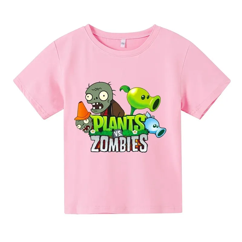Funny T Shirt Cotton Men Women Pvz Plants Vs Zombie Plants Vs Zombie 2 Print Kids T Shirts Video Game Garden Warfare Plants 2