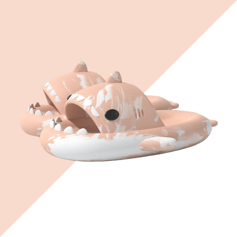 Kidmi Summer Cute Women's Sandals Fashion Shark Slippers Soft Women Flat Sandals Outdoor Beach Sandals 2024 Home Cloud Slippers